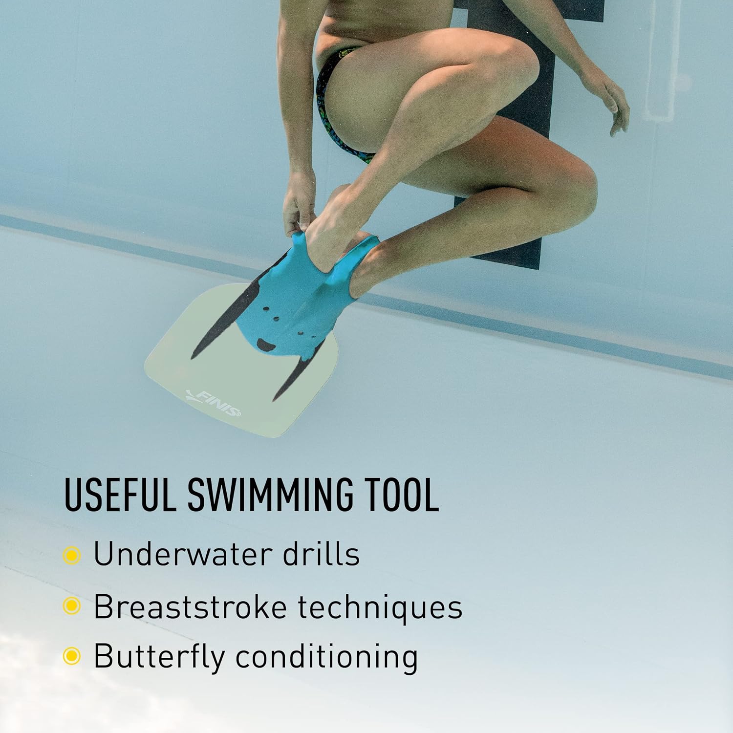 FINIS Shooter Fiberglass Monofin for Adults - Builds Core Strength & Dolphin Kick Speed - Swim Training Fin