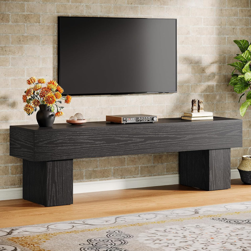 Tribesigns 63' TV Stand, Farmhouse Entertainment Center, Low TV Console Table for Living Room, Long Media Console Television Stands for 55/60/65 Inch TV