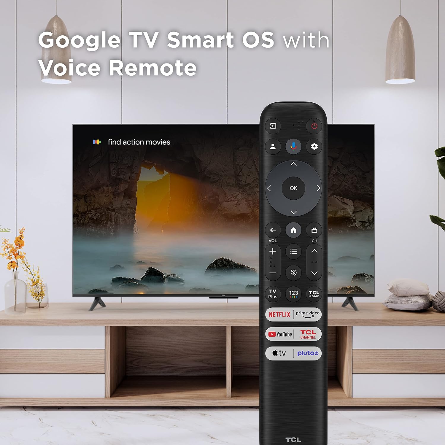 TCL 85-Inch Class S4 4K LED Smart TV with Google (85S450G, 2023 Model), Dolby Vision, HDR Pro, Atmos, Assistant Built-in Voice Remote, Works Alexa, Streaming UHD Television