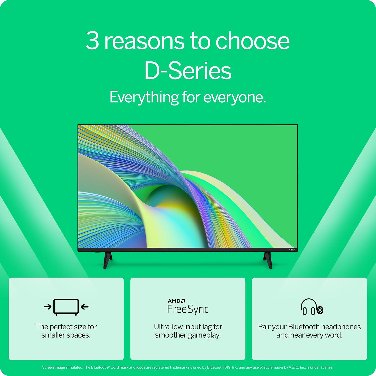 VIZIO 32-inch D-Series Full HD 1080p Smart TV with Apple AirPlay and Chromecast Built-in, Alexa Compatibility, D32fM-K01, 2023 Model