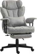 Ergonomic Office Chair with Footrest, 400LBS Big and Tall Computer Desk Chair, Reclining Swivel Rolling Wheels Comfy Gaming Chair for Adults, Home Office Furniture, Bedroom,Gray