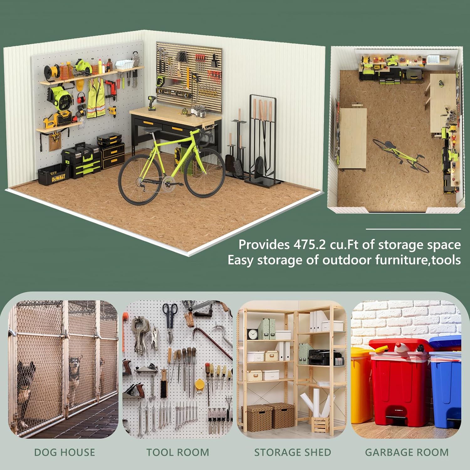 Metal Storage Shed 10x8 FT with Window,Outdoor Storage Building,Large Backyard Sheds,Waterproof Outside Storage Sheds