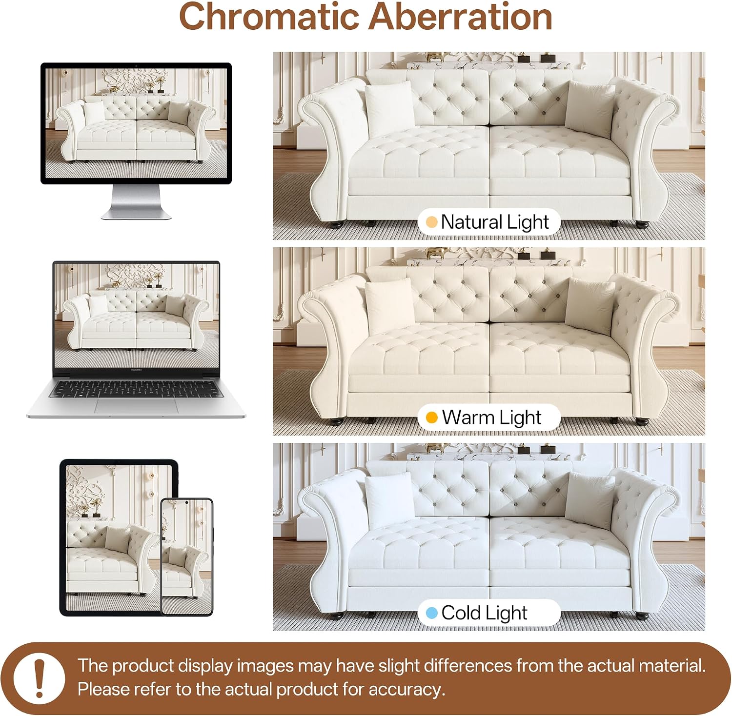83.8'' Sleeper Sofa Bed Queen Size, Velvet Chesterfield Pull Out Couch, Flower Tufting Convertible Sofa, Comfy Loveseat, Modern Futon Couches, 2 Pillows for Living Room, Apartment, Beige