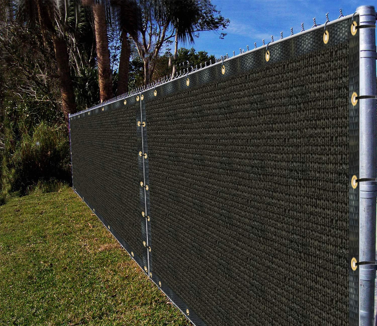 Ifenceview 20' x 5' Black Fence Privacy Screen Fence Cover Panels Mesh Net for Construction Site Yard Driveway Garden Pergolas Gazebos Railing Canopy Awning 165 GSM