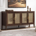 SICOTAS TV Stands for Living Room-Entertainment Center with Storage for Bedroom-Mid Century Modern Television Stands with 4 Doors 59' Media Console TV Cabinet Credenza for 45 50 55 60 65 Inch TVs
