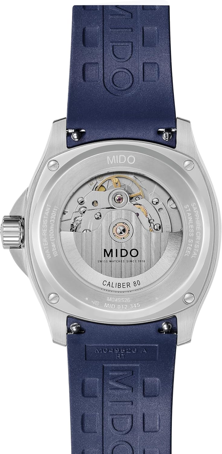 MIDO Multifort TV Big Date - Swiss Automatic Watch for Men - 40mm Case with Transparent Caseback