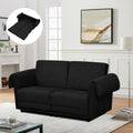 FHFO 65' Loveseat Sleeper Couch for Small Spaces, 3 in 1 Pull Out Sofa Bed Convertible Sleeper Sofa Comfy Sofabed for Living Room, Bedroom, Apartment, Black