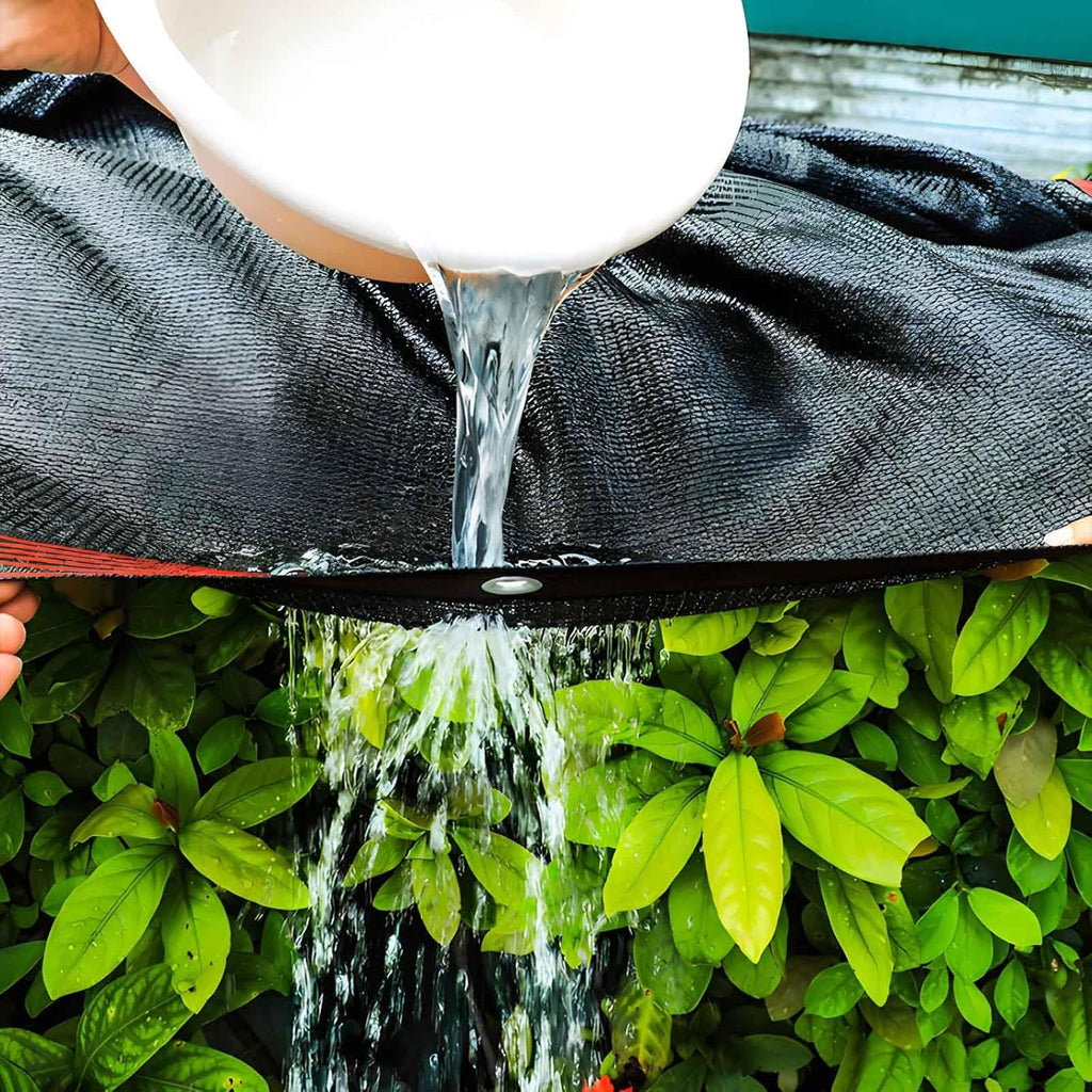 KAnduo Garden Shade Cloth, 6x6 6x12 12x16 16x20ft Black Sun Shade Net, Mesh Sun Shade Tarp with Lashings and Ties Grommets, Sunblock Shade Cloths for Plants Cover, Patio(26.2x65.6FT)