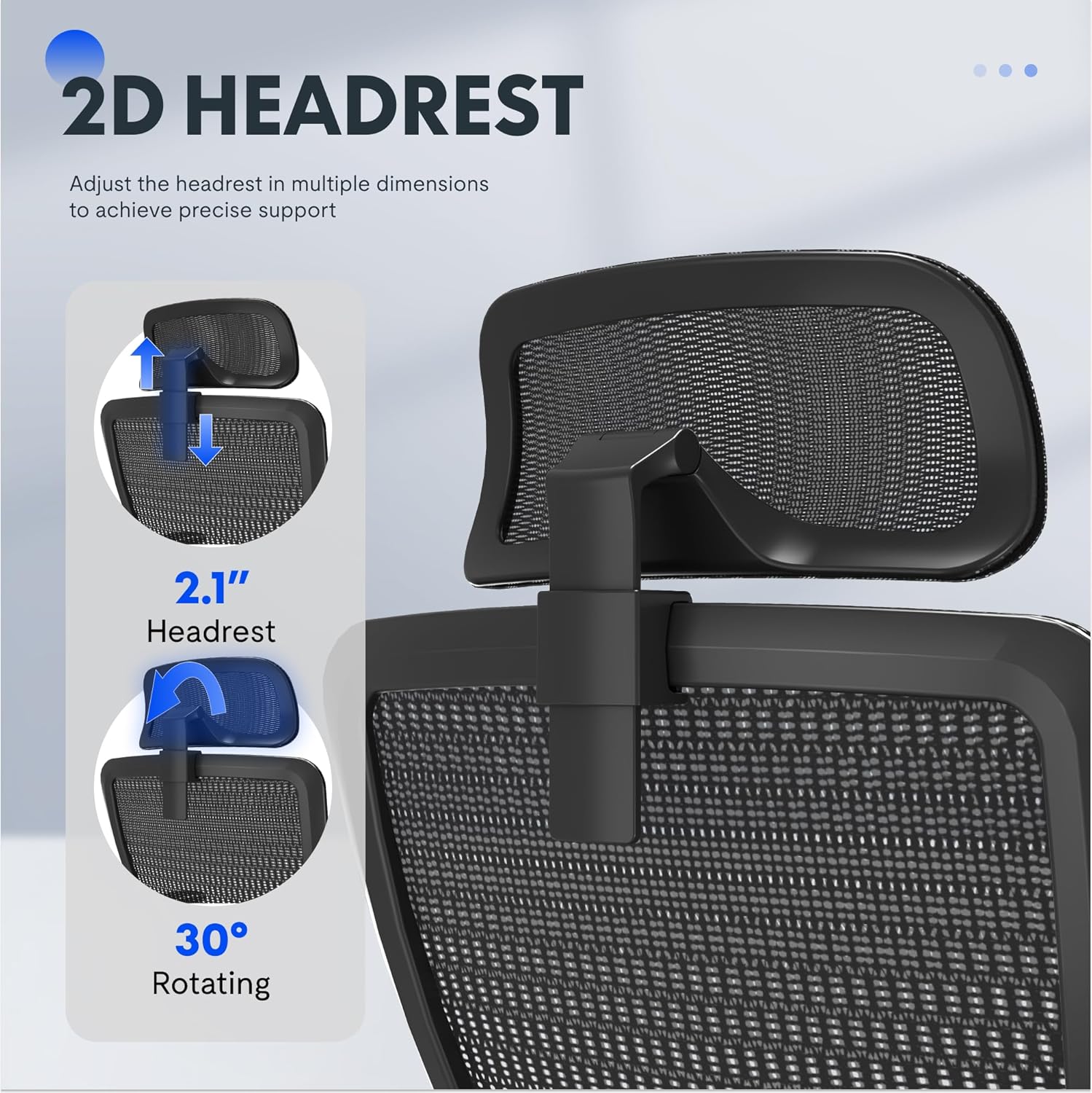 FLEXISPOT OC3 Air Ergonomic Office Chair with Footrest, High Back Computer Chair with Adjustable Lumbar Support/3D Headrest, Desk Chairs for Home Office Gaming Working, Black,Mesh Seat,Air-F