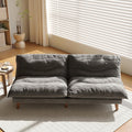 LLappuil Futon Sofa Bed, 69 inch Futon Couch with Adjustable Backrest, Corduroy Convertible Sleeper Sofa Bed, Folding Sleeper Recliner, Loveseat for Apartment, Living Room, Office (Grey)