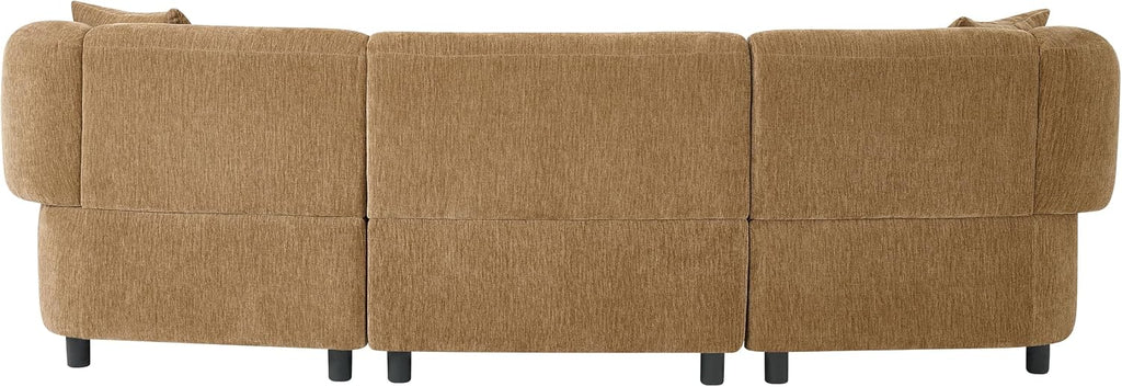 Christopher Knight Home Obito Boucle Upholstered 3-Seater Sofa, Modern Home Sofa Living Room, Wooden Large Upholstered Sofa Couch for Apartment/Home Office, Light Brown/Mocha