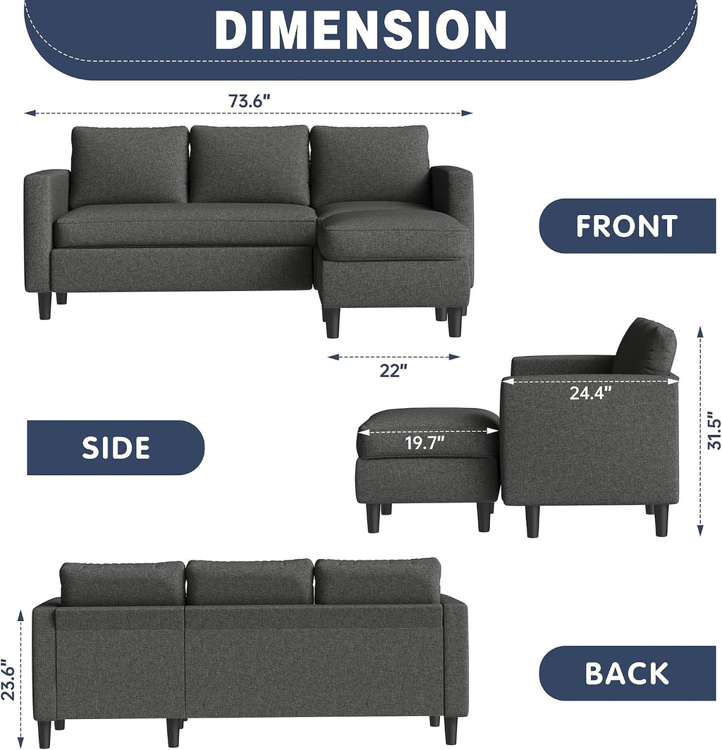 Shintenchi Convertible Sofa Bed, Folding Futon Couch with Adjustable Backrest, Sleeper Recliner Loveseat, Modern Futon Couch, Sofa Cama, Couches for Living Room，Red