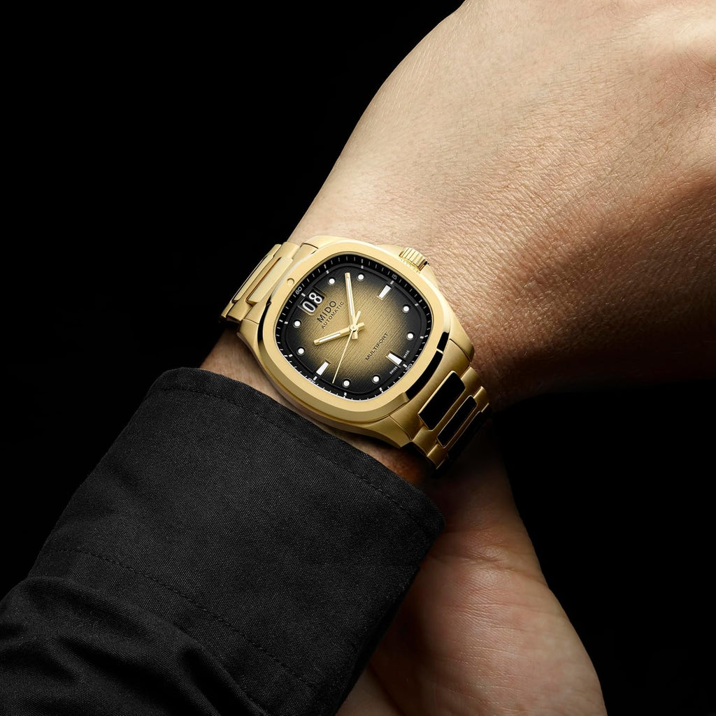 MIDO Multifort TV Big Date - Swiss Automatic Watch for Men - 40mm Case with Transparent Caseback