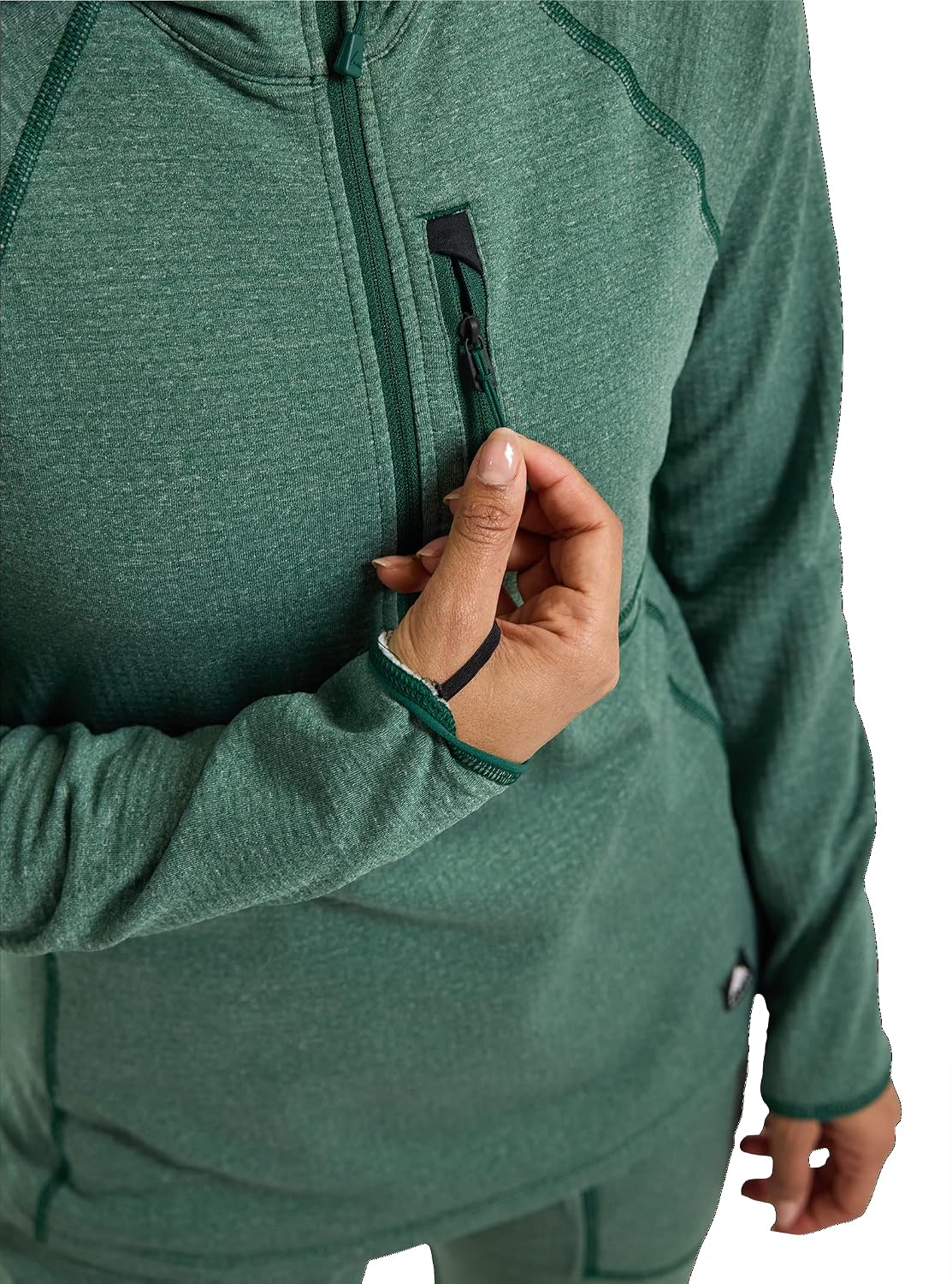 Burton womens Women's Stockrun Grid Half-zip Fleece