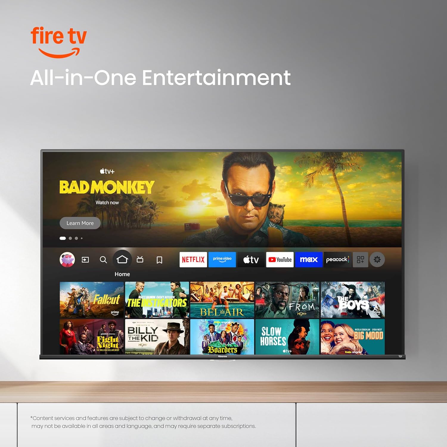 Hisense 43' Class A7 Series (43A7NF, 2025 Model) 4K UHD Smart Fire TV, Voice Remote with Alexa, Wide Color Gamut, HDR10+, Dolby Vision, Dolby Atmos, Game Mode, ALLM, Stream Live TV Without Cable