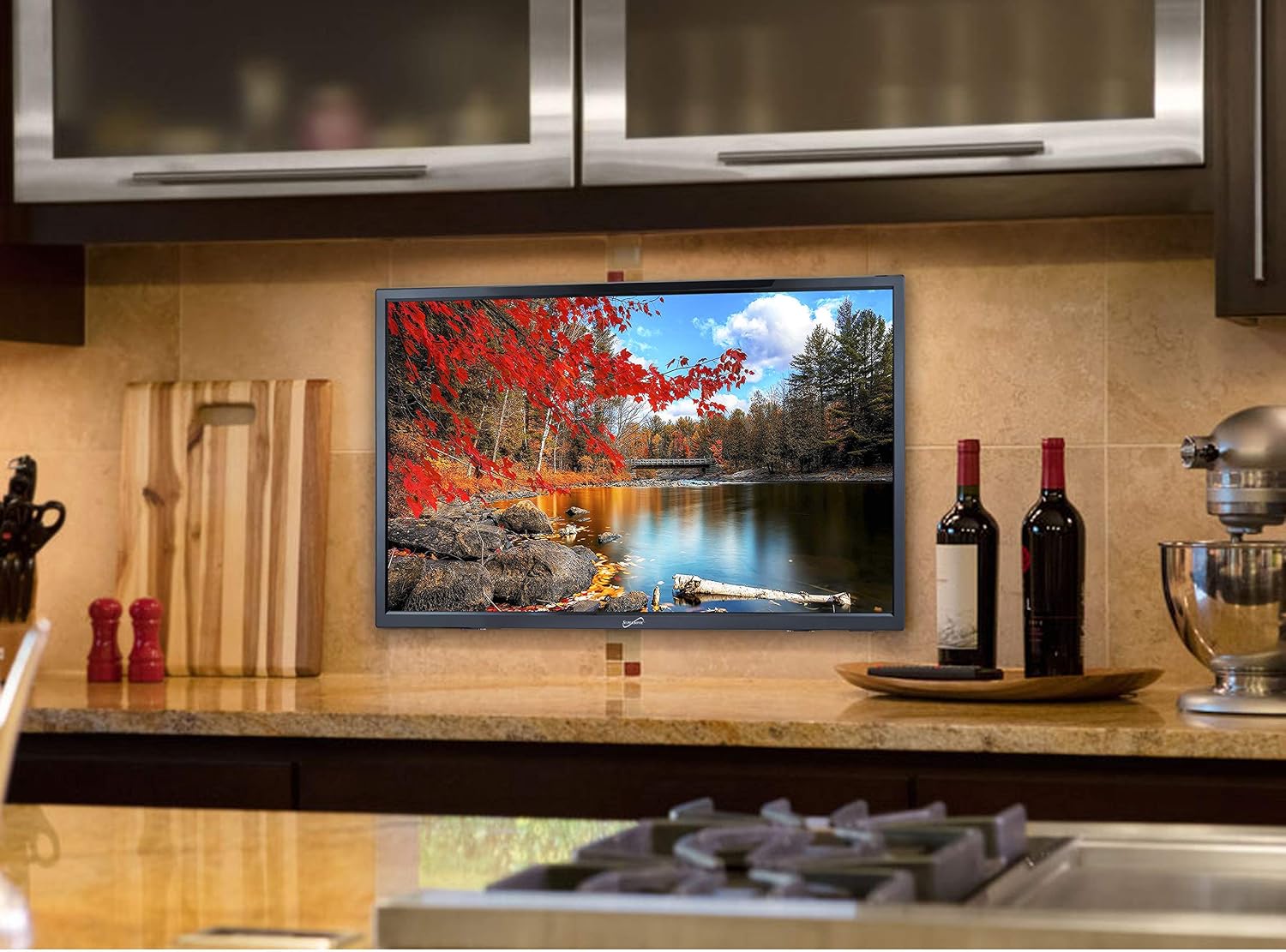 Supersonic SC-2411 23.6' DLED HDTV with Built-in Dual Tuners, HDMI Input, 1080p Resolution, 178° Viewing Angle, USB Compatible, Remote Control and AC/DC Compatibility