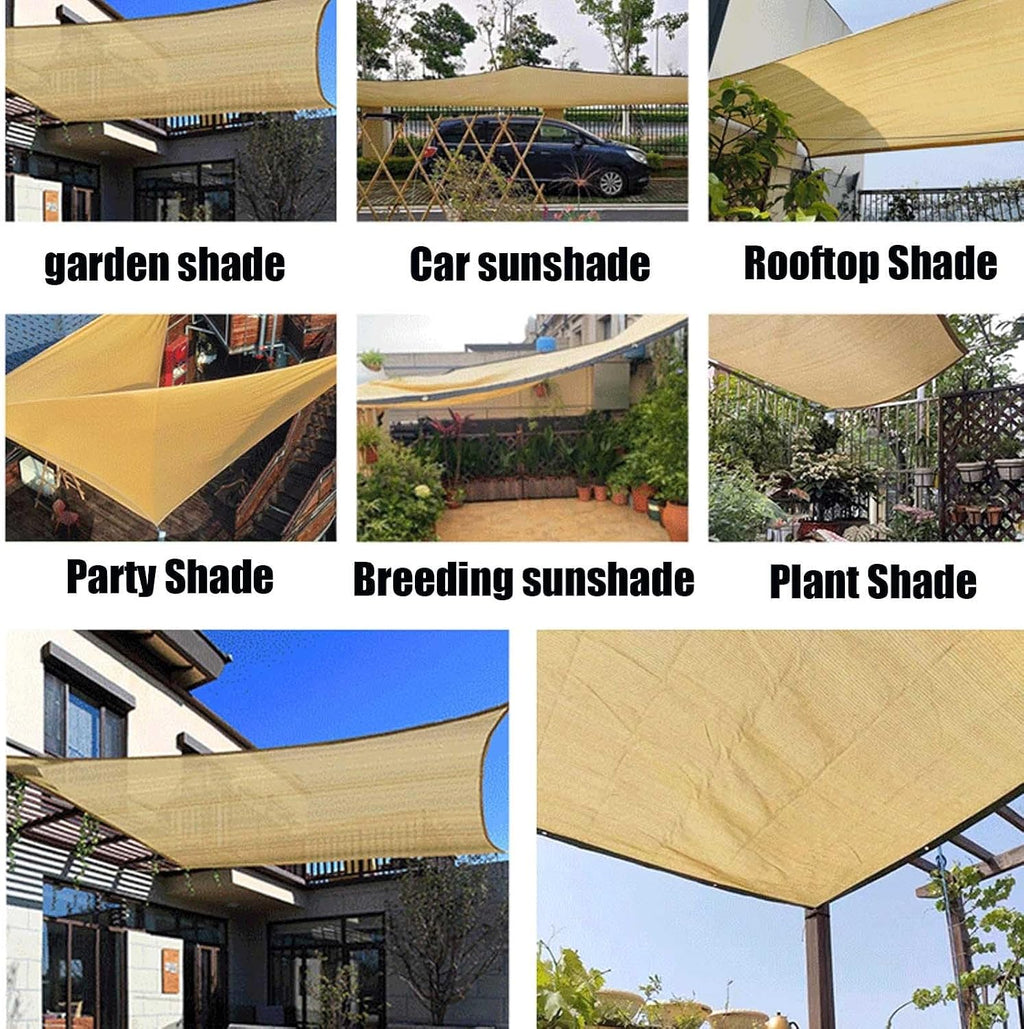 KAnduo 6.5x12 12x16 16x20ft Shade Cloth, Resistant Sun Shade Net 90% Mesh Tarp with HDPE Material and Reinforced Grommets, Sunshade Net(19.6x29.5ft)