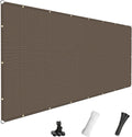 Windscreen4less 14' x 20' Sun Shade Sail Straight Edge Sun Shade Canopy Cover Outdoor with Grommets D-Ring UV Block for Pergola Backyard Patio (Brown)
