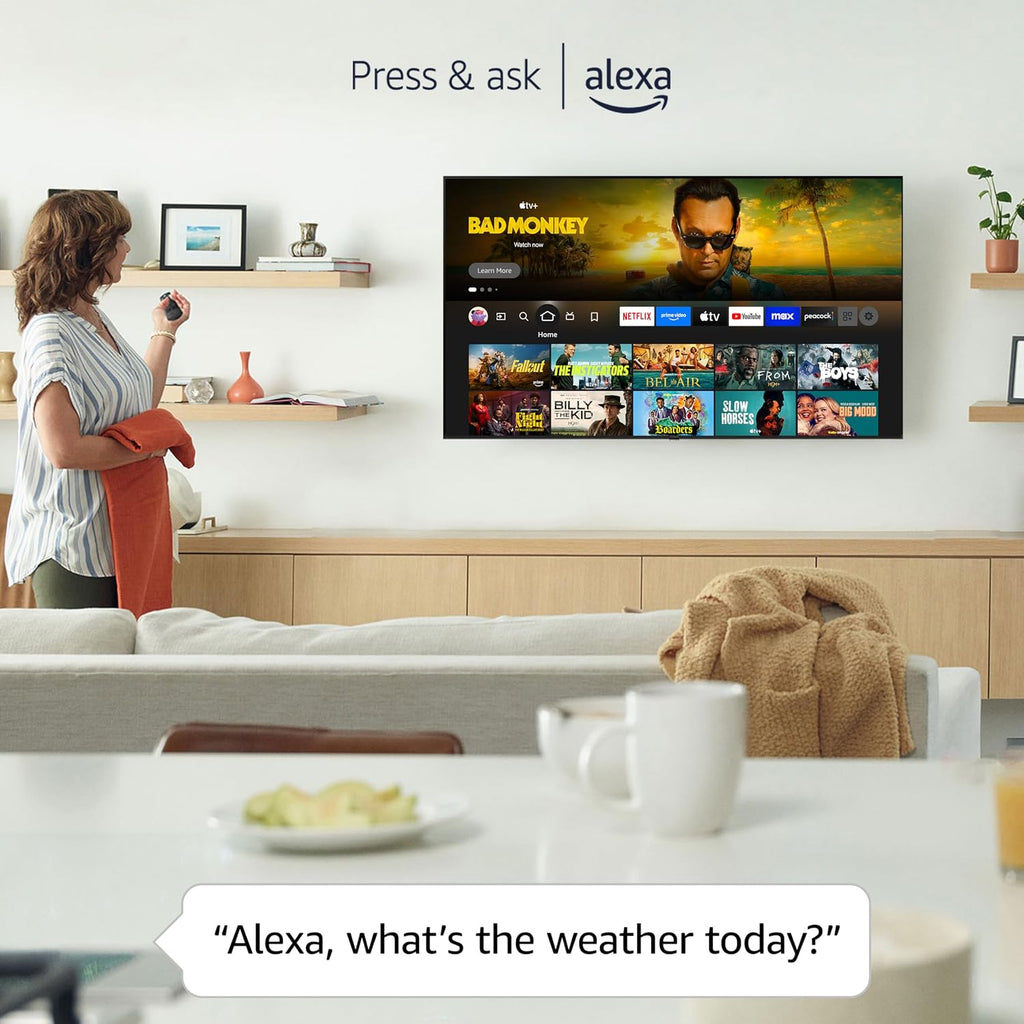 Panasonic W70 Series (2025 Model) 43' LED 4K Ultra HD Smart Fire TV, Press & Ask Alexa, Apple AirPlay, HDR10+, HDMI 2.1, and Bluetooth Support - 43W70BP