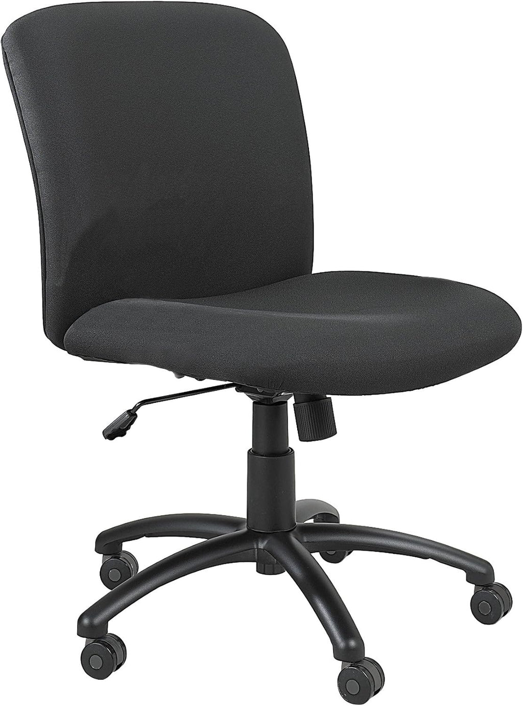 Safco Uber Office Chair, Heavy Duty Stool, 500 lbs Capacity, Ergonomic Mesh Back, 360 Swivel Seat, 5-Star Base, Big and Tall, Black