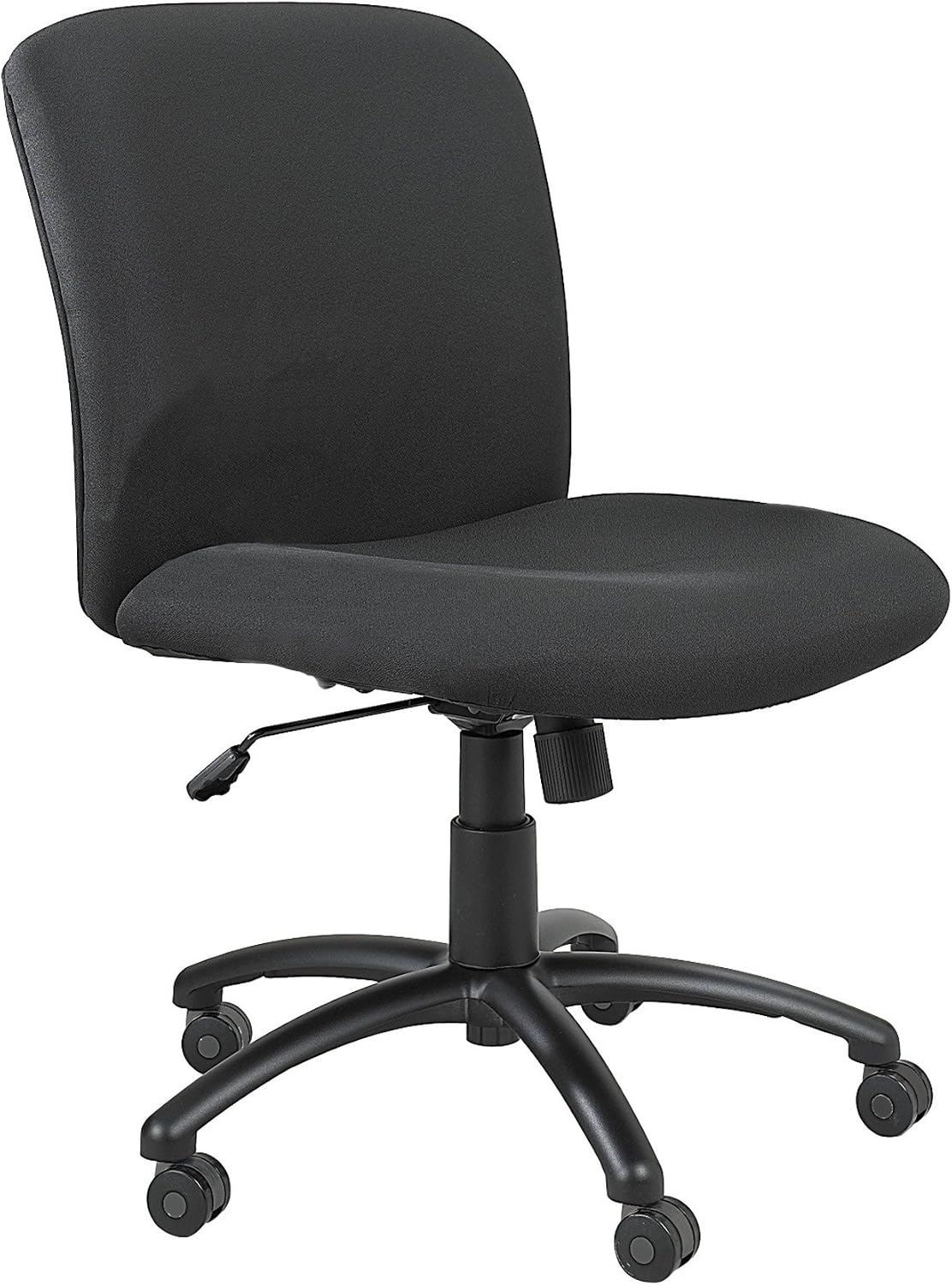 Safco Uber Office Chair, Heavy Duty Stool, 500 lbs Capacity, Ergonomic Mesh Back, 360 Swivel Seat, 5-Star Base, Big and Tall, Black