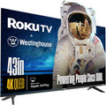 Westinghouse Roku TV - 43 Inch Smart TV, 4K UHD QLED Television w/HDR 10+, Dolby Vision, Wi-Fi & Mobile App Connectivity, Flat Screen Compatible w/Apple HomeKit, Alexa, & Google Assistant