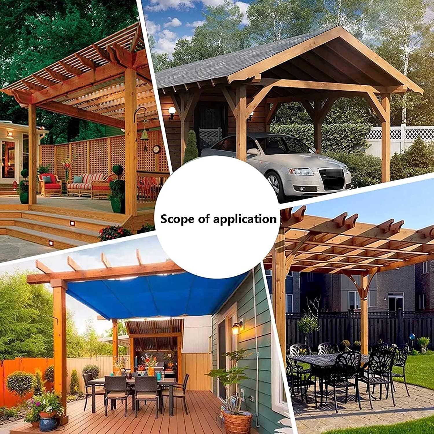 Outdoor Waterproof Curtains Clear Tarp Plastic Transparent Side Panels with Grommets for Porches, Pergola, Gazebo(14' x 20')