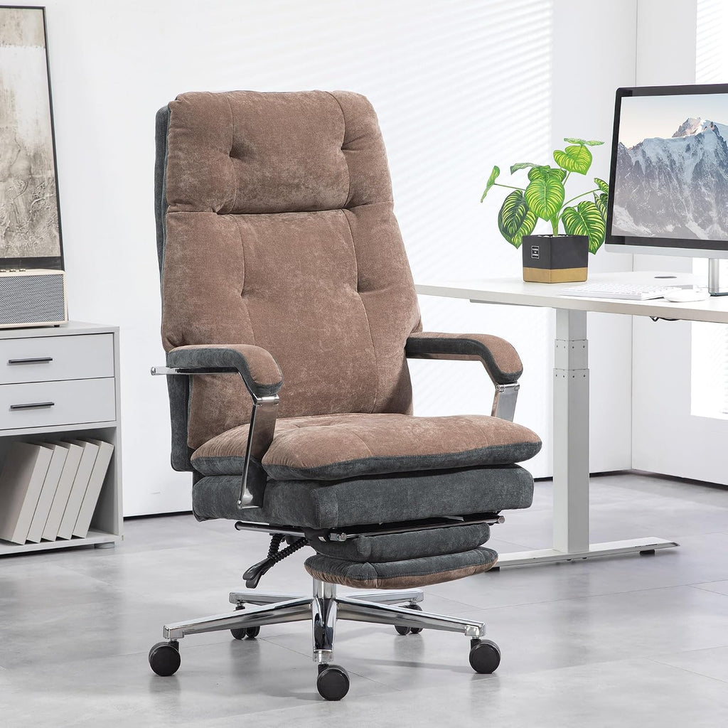 Ergonomic Office Chairs for Adults, Big and Tall 400 lbs Gaming Desk Chair, High Back Reclining Computer Chair with Footrest, Comfortable Swivel Rolling Wheels Chair for Home Office Bedroom Furniture,
