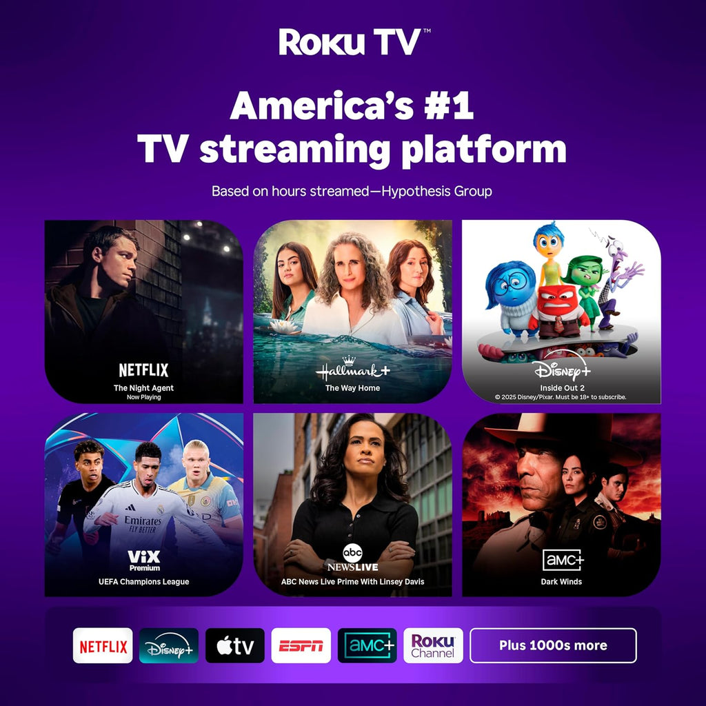 Hisense 32-Inch Class A4 Series HD 720p Smart Roku TV with Alexa Compatibility (32A4HNR) - Dolby Audio, Slim Bezel Design, Google Assistant