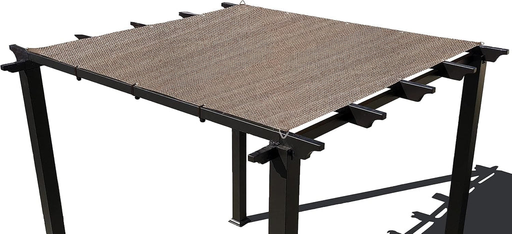 Heavy Duty Shade Sail - Straight Edge Sun Shade Cover - Shade Cloth for Patio, Pergola, Backyard, Awning (Walnut, 12' x 16')