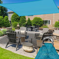 12' x 16' Turquoise Sun Shade Sail – Heavy-Duty Reinforced Rectangle Canopy, UV-Blocking 260 GSM Fabric, Built for Strength, Style & Longevity