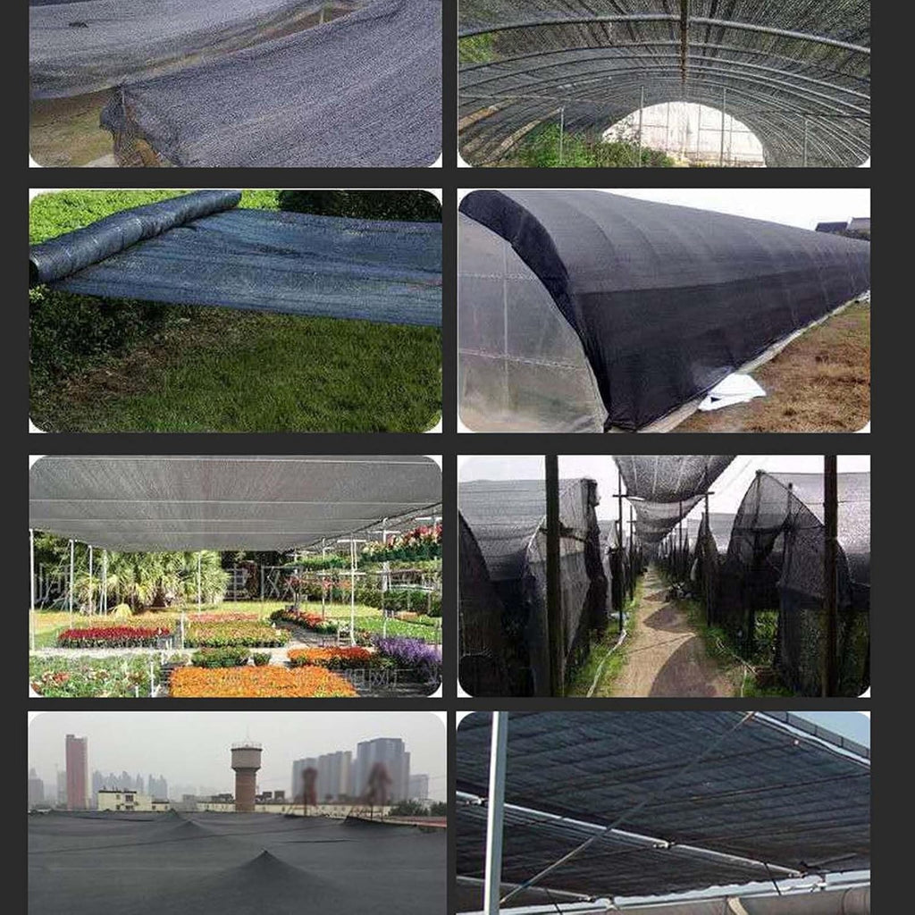 KAnduo Garden Shade Cloth, 6x6 6x12 12x16 16x20ft Black Sun Shade Net, Mesh Sun Shade Tarp with Lashings and Ties Grommets, Sunblock Shade Cloths for Plants Cover, Patio(32.8x45.9ft)