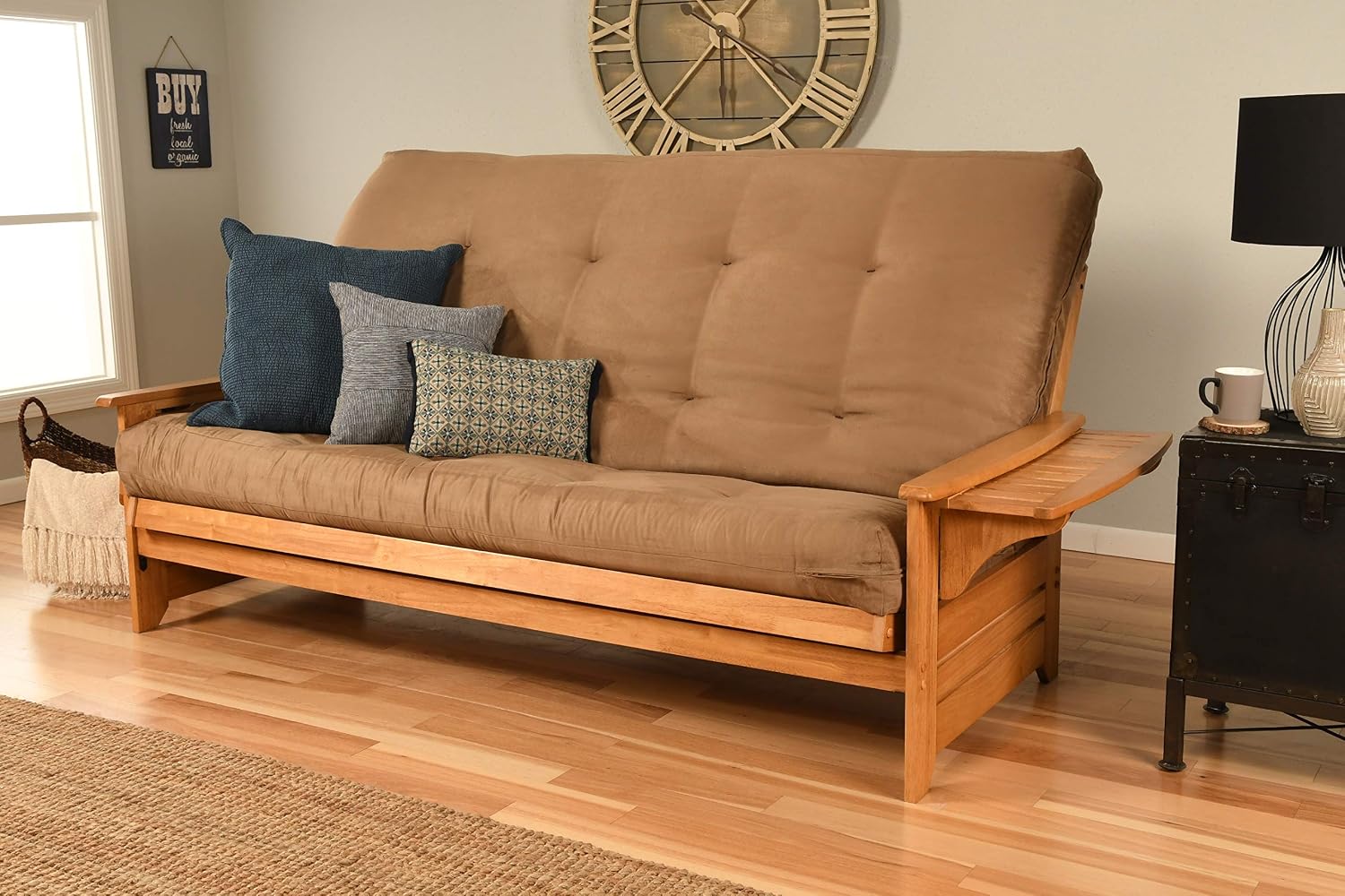 Kodiak Furniture Phoenix Futon Set, Suede Peat