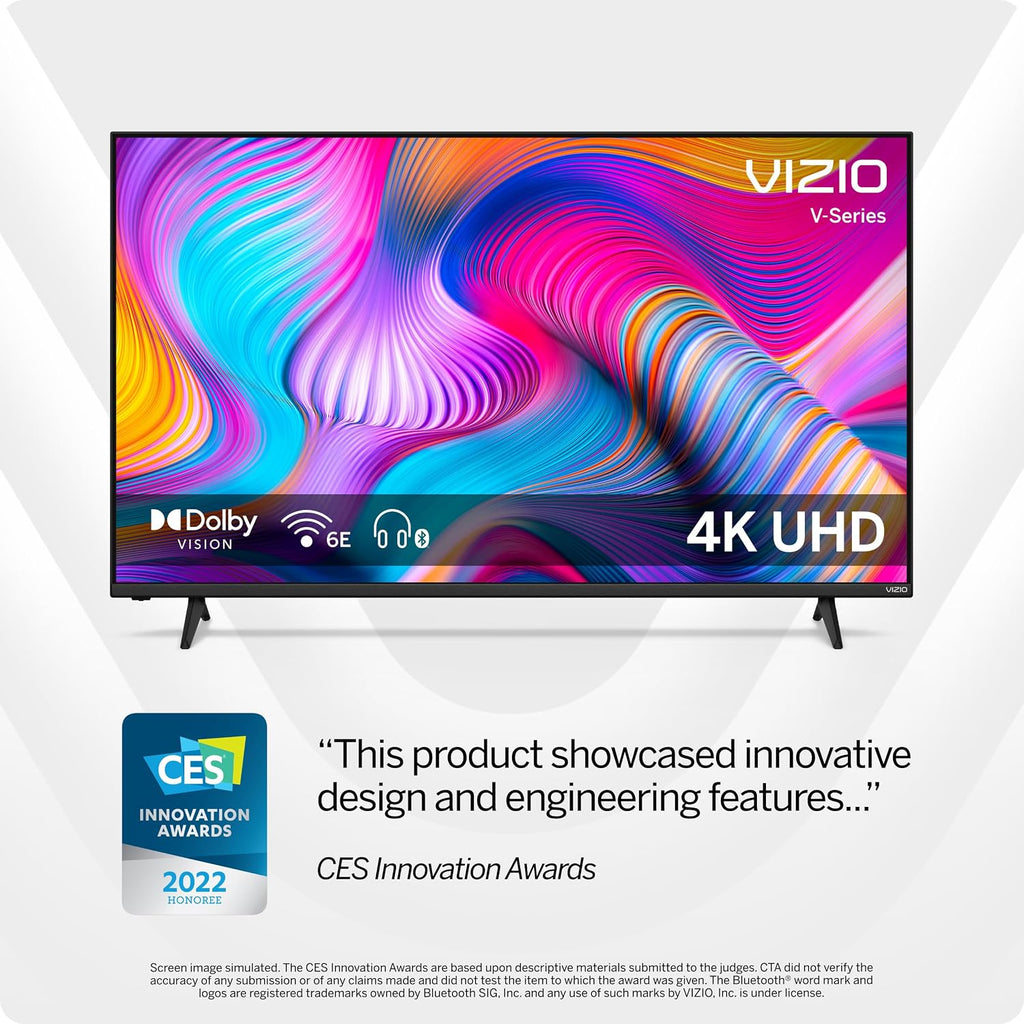 VIZIO 43-inch V-Series 4K LED HDR Smart TV w/Dolby Vision, WiFi 6E, Bluetooth Headphone Capable, AMD FreeSync & Alexa Compatibility, V435M-K04, 2023 Model