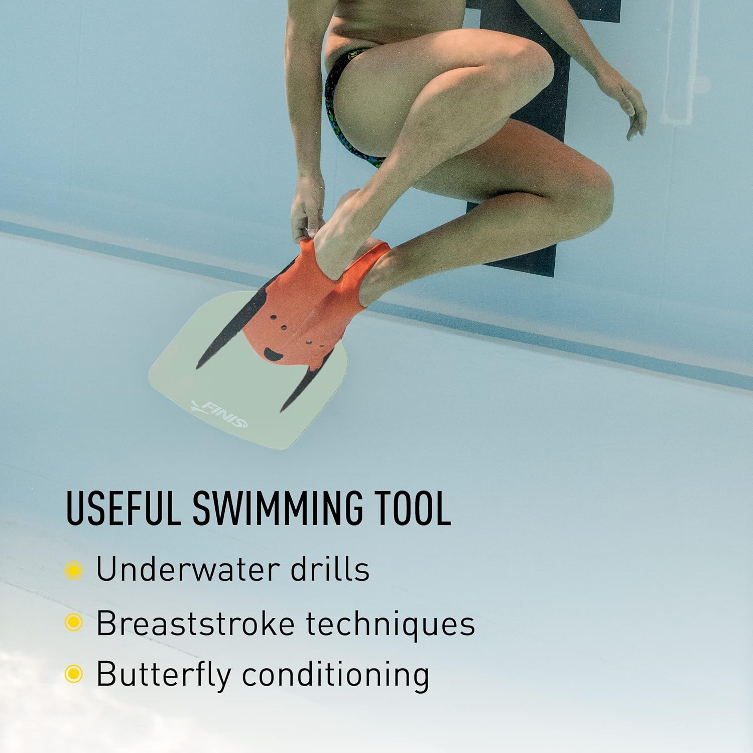 FINIS Shooter Fiberglass Monofin for Adults - Builds Core Strength & Dolphin Kick Speed - Swim Training Fin