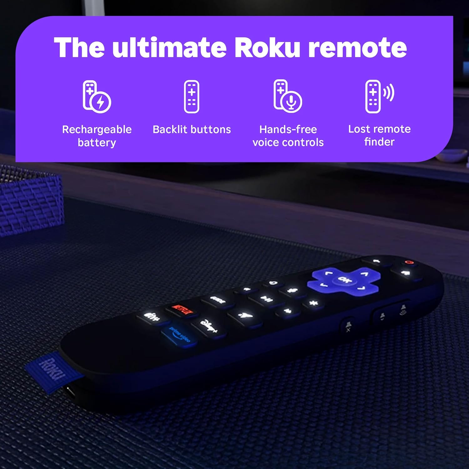 Roku Smart TV – 55-Inch Pro Series, Mini-LED TV – RokuTV with Backlit Voice Remote Pro – Flat Screen 4K QLED Television with 120Hz Refresh Rate & Dolby Vision IQ, Live News, Sports, Entertainment