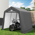 8' x 8' Outdoor Portable Storage Shed,Heavy Duty Portable Garage with Roll-up Zipper Door, Storage Shelter Shed for Generator, Vehicles,Motorcycle
