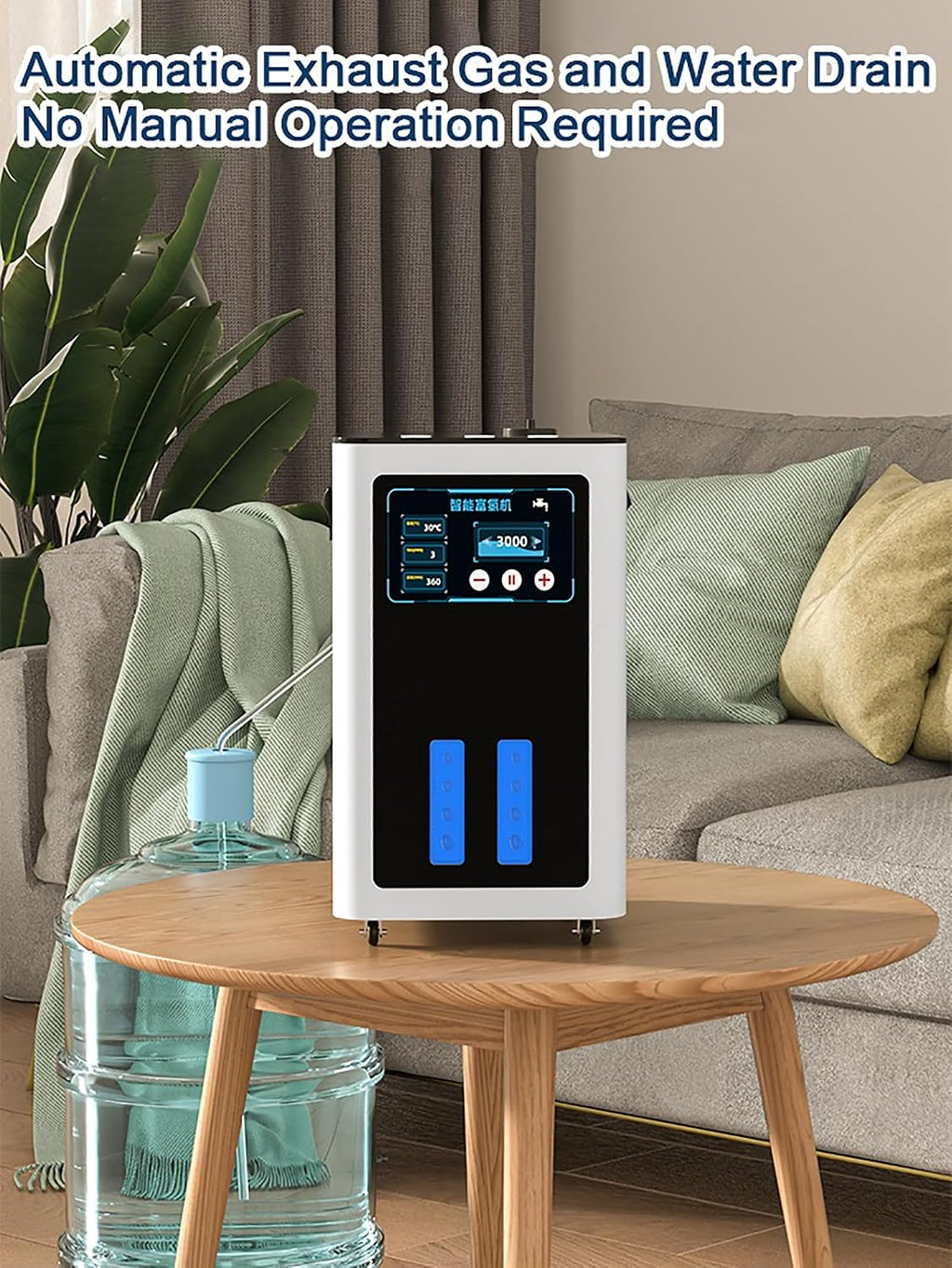 2025 Upgraded Technology Hydrogen Inhalation Machine, 3000ml/Min HO-Separated H2 Generator 3-Outlet Browns Gas Inhaler for Home Therapy