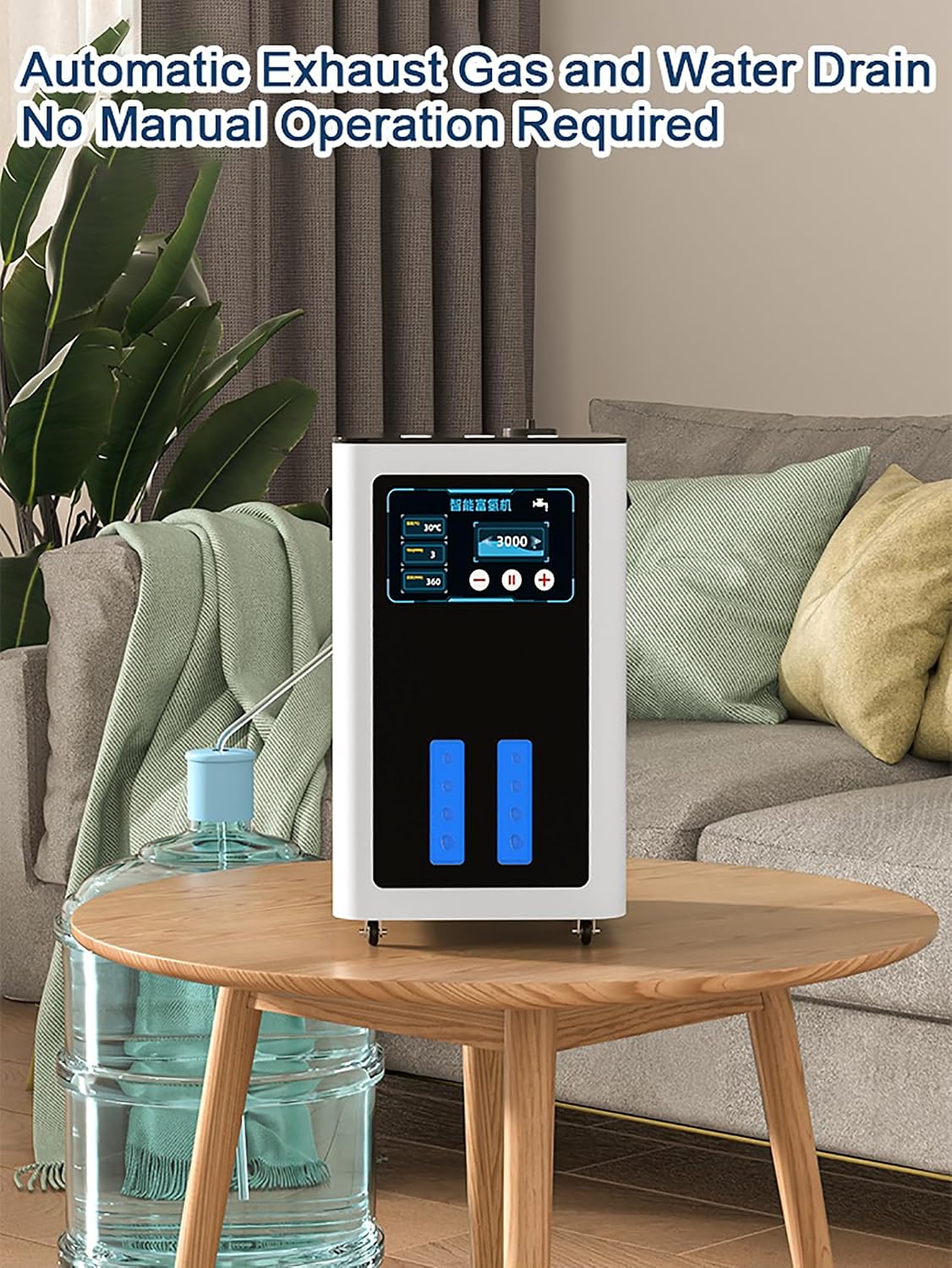 2025 Upgraded Technology Hydrogen Inhalation Machine, 3000ml/Min HO-Separated H2 Generator 3-Outlet Browns Gas Inhaler for Home Therapy