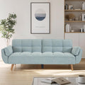 Convertible futon Sofa Bed, Sleeper Sofa Bed with Adjustable backrest, Small Space Small Sofa, Living Room, Bedroom (Light Gray)