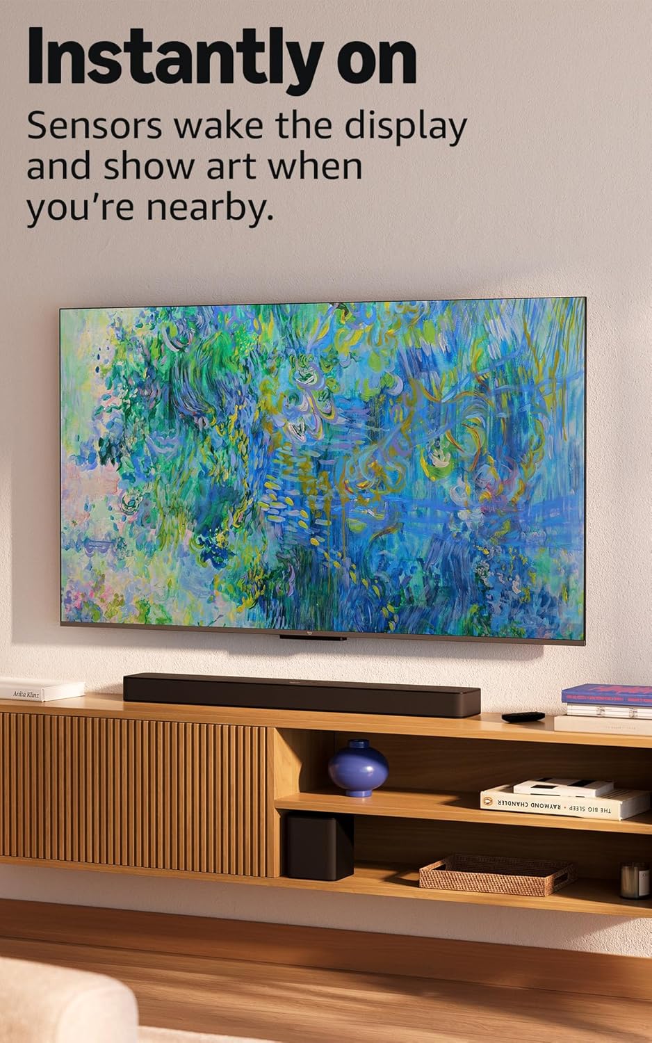 Amazon Ember 65' QLED Series with Fire TV (newest model), 4K Ultra HD smart TV, HDR10+, Dolby Vision, Dolby Audio, quad-core processor, find shows faster with Alexa+