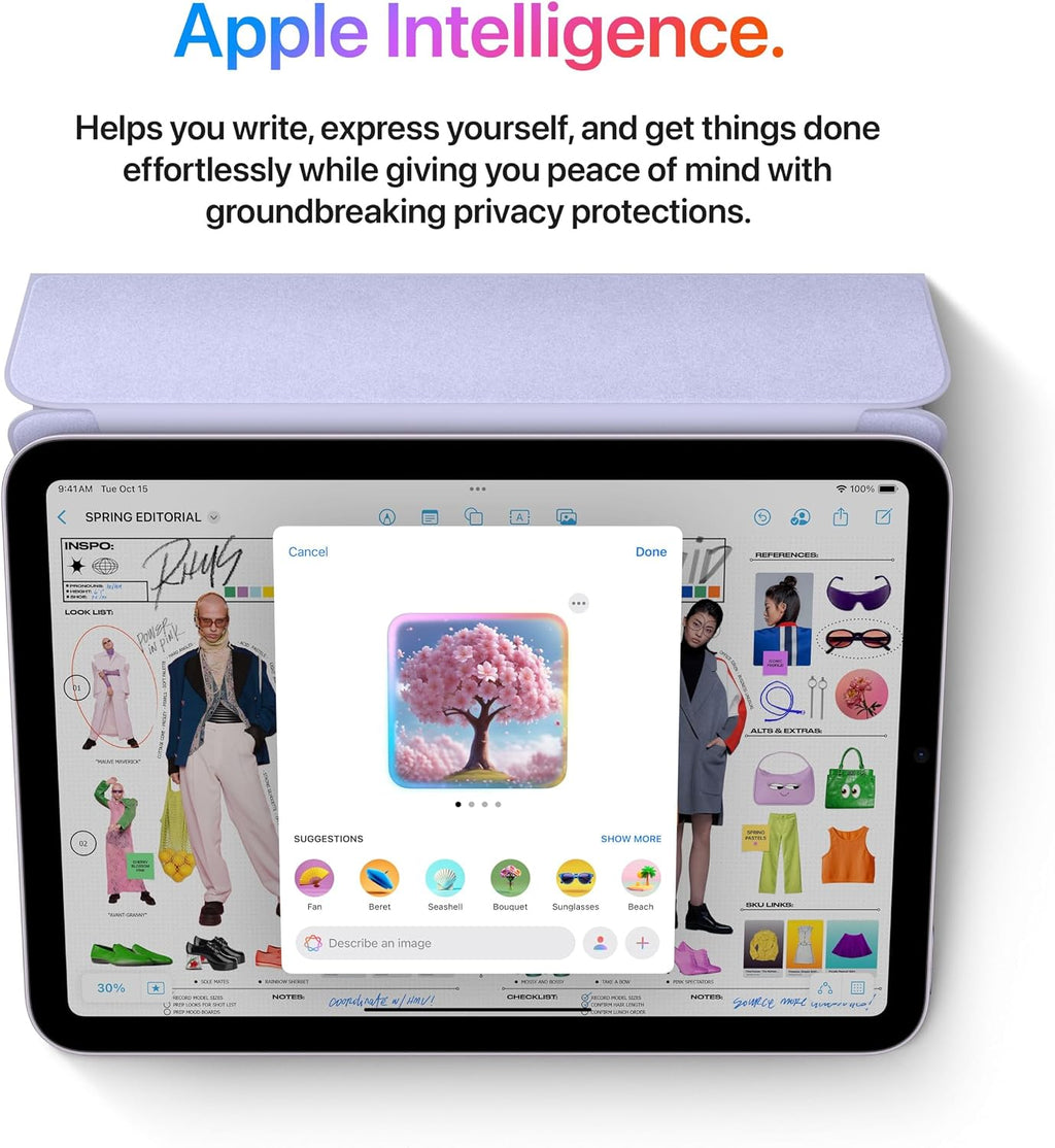 Apple iPad mini (A17 Pro): Apple Intelligence, 8.3-inch Liquid Retina Display, 128GB, Wi-Fi 6E, 12MP Front/12MP Back Camera, Touch ID, All-Day Battery Life with AppleCare+ (2 Years) — Space Gray