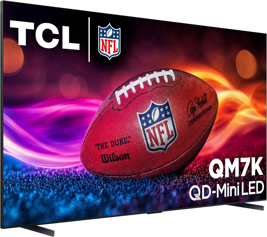 TCL 115-Inch QM7K QLED 4K Smart QD-Mini LED TV with Google TV (115QM7K, 2025 Model) Dolby Vision IQ, Dolby Atmos, HDR, Game Accelerator up to 288Hz, Voice Remote, Compatible with Alexa