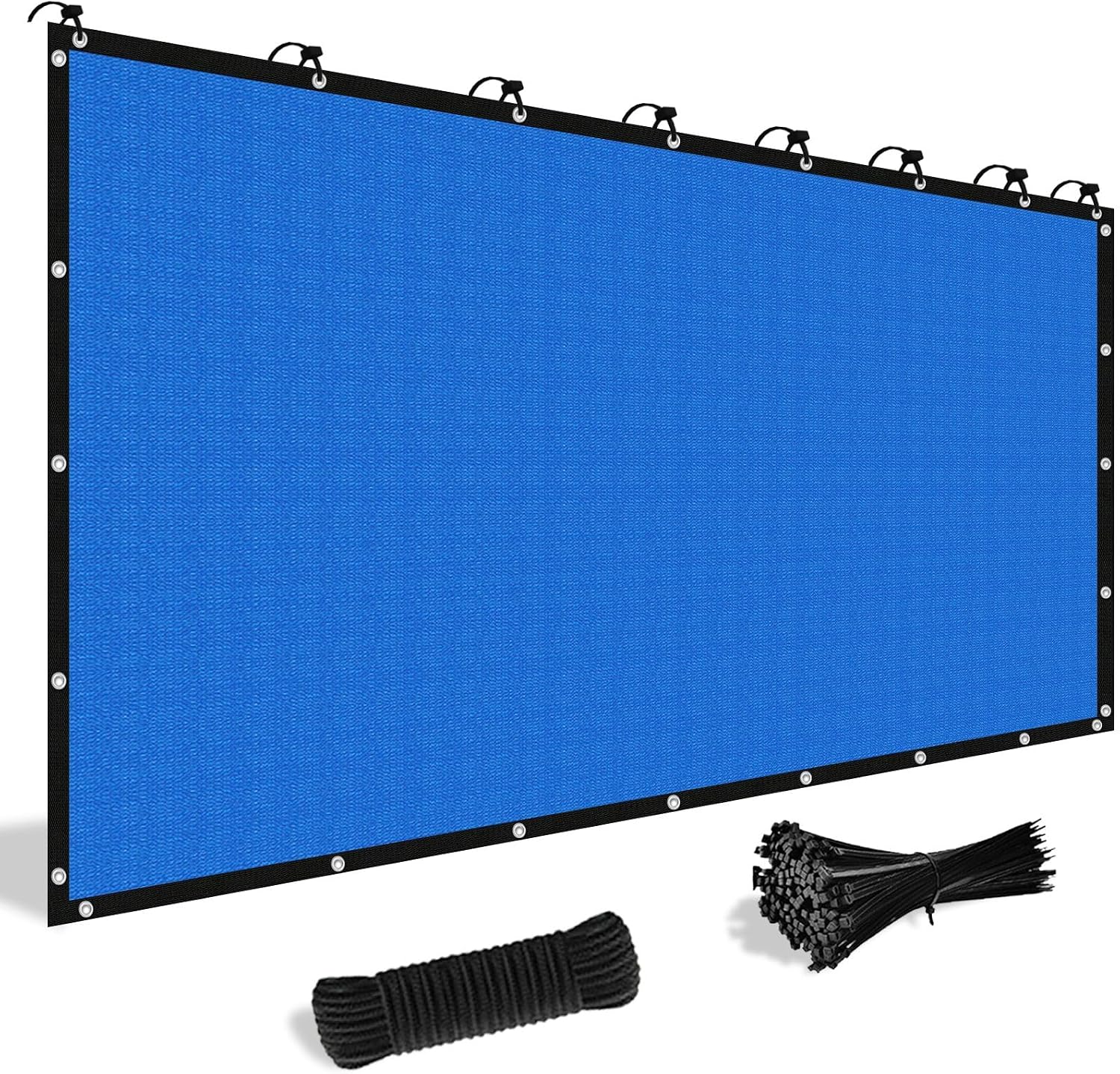 Shade&Beyond Customized Size 90% Sun Shade Cloth with Grommets, 14' X 20' Pergola Shade Cover Canopy, Mesh Tarp Sun Screens for Patio, Outdoor, Garden, Backyard GN05, Blue