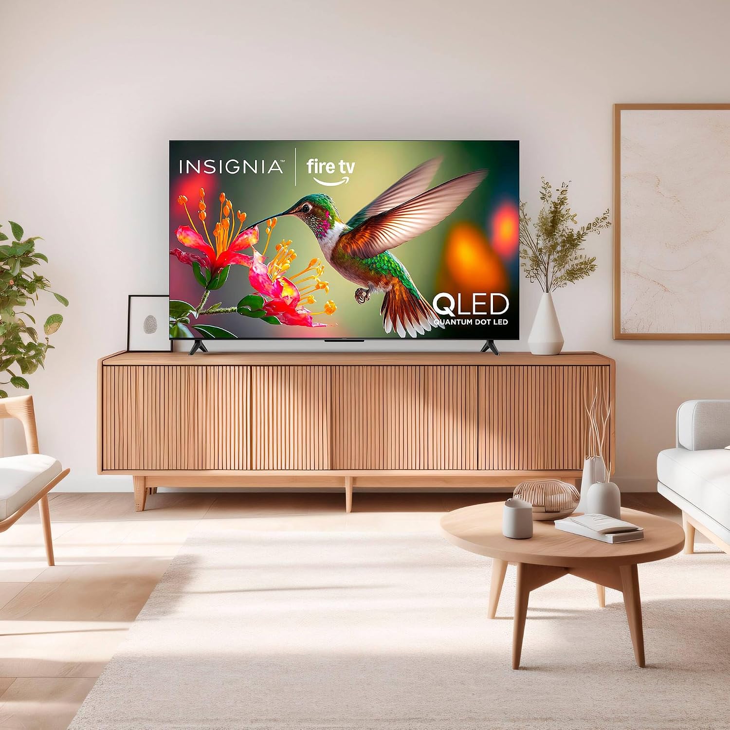 INSIGNIA 75-inch Class QF Series LED 4K UHD QLED Smart Fire TV with Alexa Voice Remote (NS75-UQFL26)