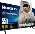 Westinghouse Roku TV - 55 Inch Smart TV, 4K UHD QLED Television w/HDR 10+, Dolby Vision, Wi-Fi & Mobile App Connectivity, Flat Screen Compatible w/Apple HomeKit, Alexa, & Google Assistant