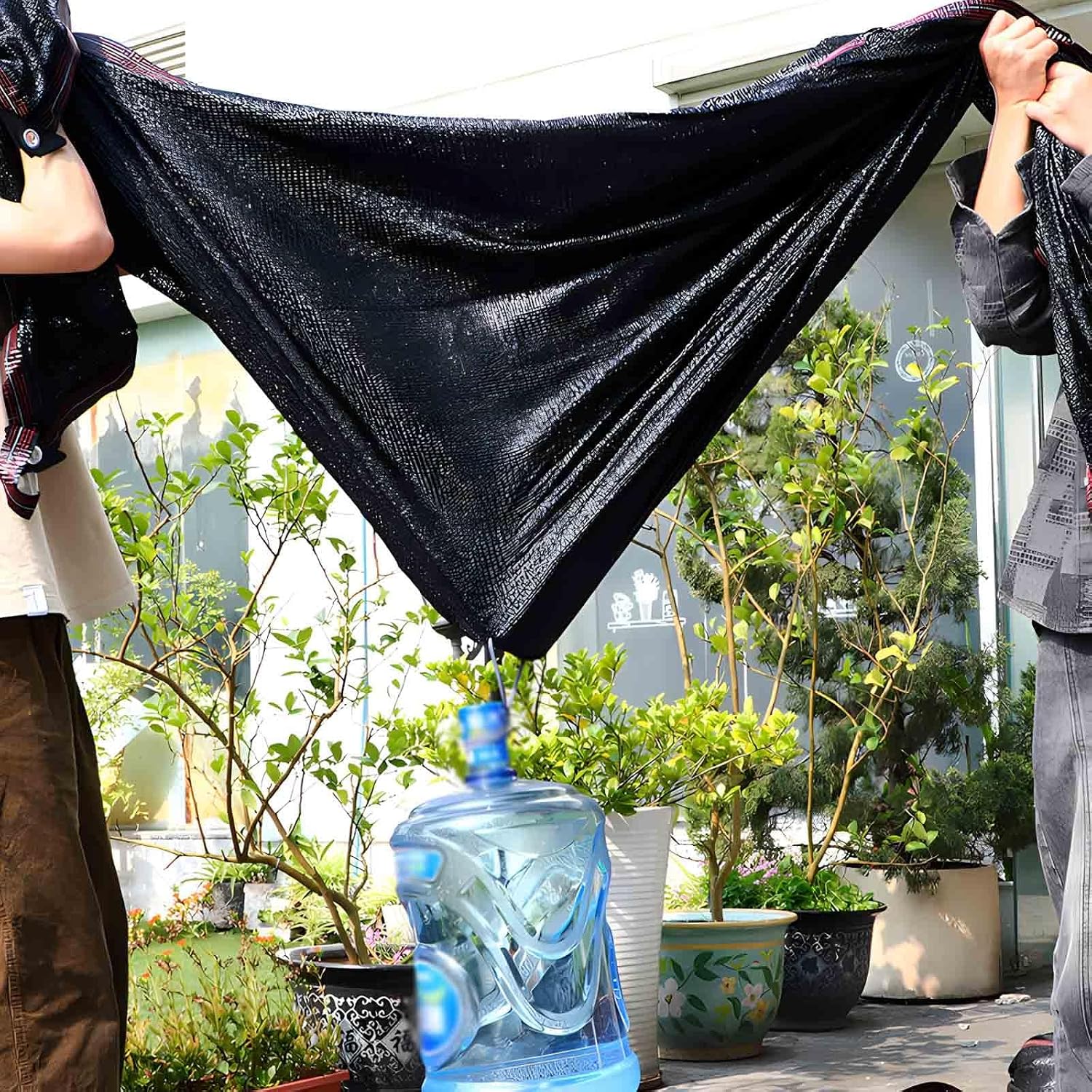 KAnduo Garden Shade Cloth Black for Plants 6x12 12x16 16x20ft Sun Shade Net, Mesh Sun Shade Tarp with Lashings and Ties Grommets, for Plants Cover, Patio(32.8x82.1ft)