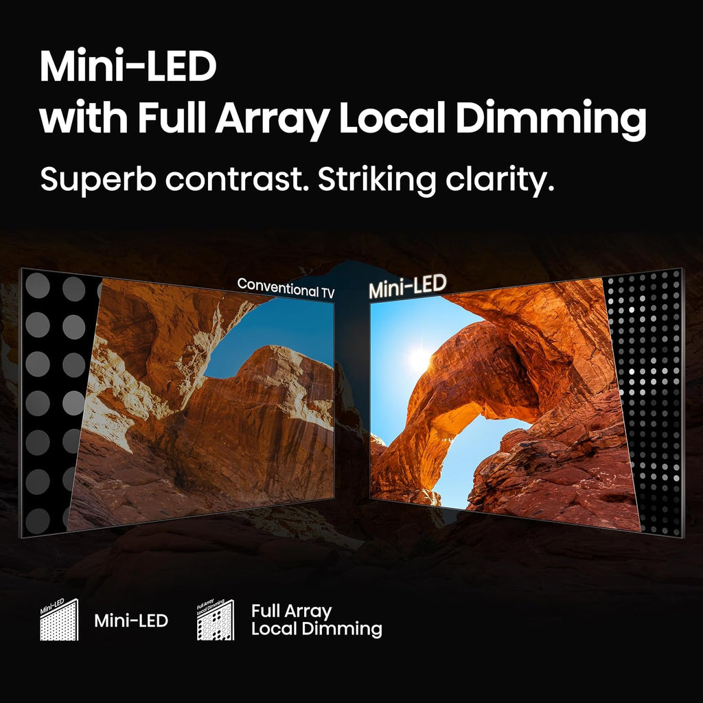 Hisense 65' Class QD7 Series Mini-LED 4K UHD Smart Fire TV (65QD7QF, 2025 Model) - QLED, HDR10+, Dolby Vision, Dolby Atmos, Game Mode Plus, ALLM, Alexa Built in with Voice Remote, Streaming TV, Black