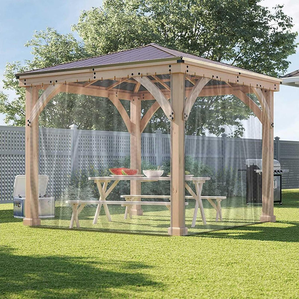 Clear Tarps Heavy Duty Waterproof 5x7 8x10 10x12 12x20' Outdoor Garden Rainproof Covering with Grommets15.75 Mil Thick Poly Tarpaulin Tear Resistant for Greenhouse Plant(15x30 FT)
