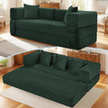 Convertible Sofa Bed,5-in-1FoldIing Couch Bed with Removable Armrests,Modular Futon Sleeper Sofa in Box with Pull Out Beds,Compression Boneless Couch for Living Room,Deep Green